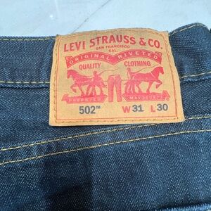 Levi's 502 Slim Straight Jeans in Dark Blue Denim Same Day Shipping